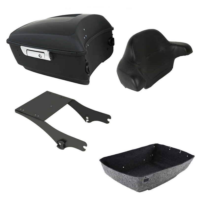 Matte King Trunk Backrest Mount Fit For Harley Touring 1997-2008