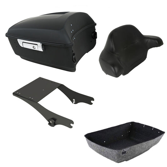 Matte King Trunk Backrest Mount Fit For Harley Touring 1997-2008
