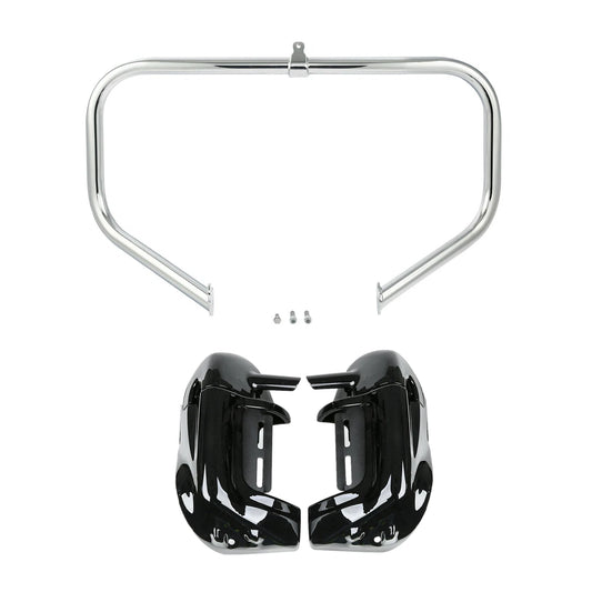 Lower Vented Fairing Speakers Crash Bar Fit For Harley Touring Road Glide 09-13