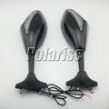Black Rear View Side Mirrors With Turn Signal LED For Yamaha YZF-R6/R6S YZF600