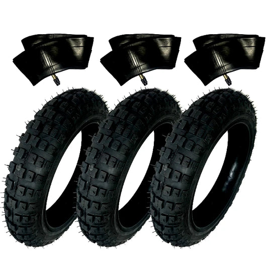 HD 3) Tires And 3) Tubes Straight Stem Size 2.50-10 2.50X10 For Honda CRF50F 10"