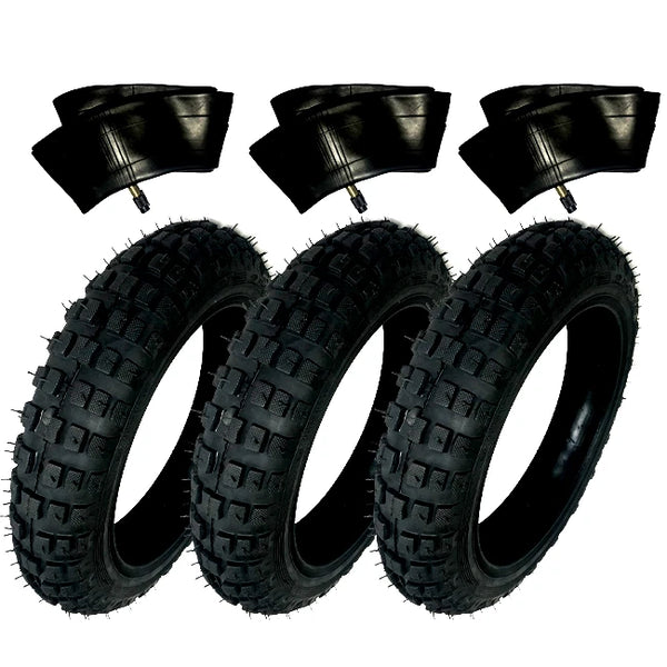 HD 3) Tires And 3) Tubes Straight Stem Size 2.50-10 2.50X10 For Honda CRF50F 10"