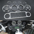Chrome Stereo Accent Speedometer Skull Speaker Trim Ring For Harley 1996-2013