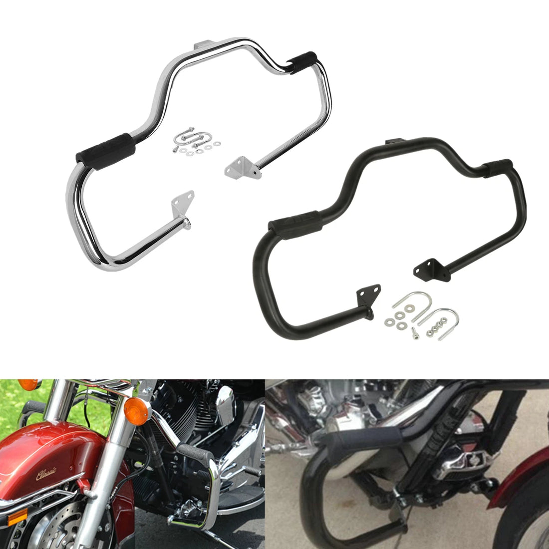 1 1/4" Mustache Engine Guard Highway Crash Bar For Harley Dyna Street Bob Fxdb