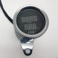Universal Motorcycle Chrome LED Digital Tachometer Voltmeter Gauge Combo