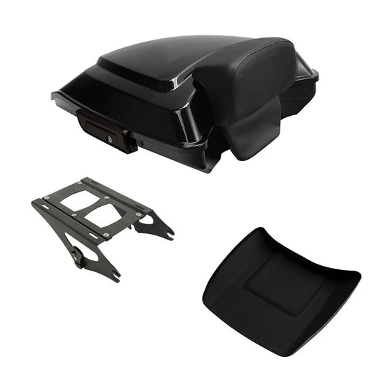 Black Razor Trunk Backrest Mount Rack Fits For Harley Touring Road Glide 14-2026