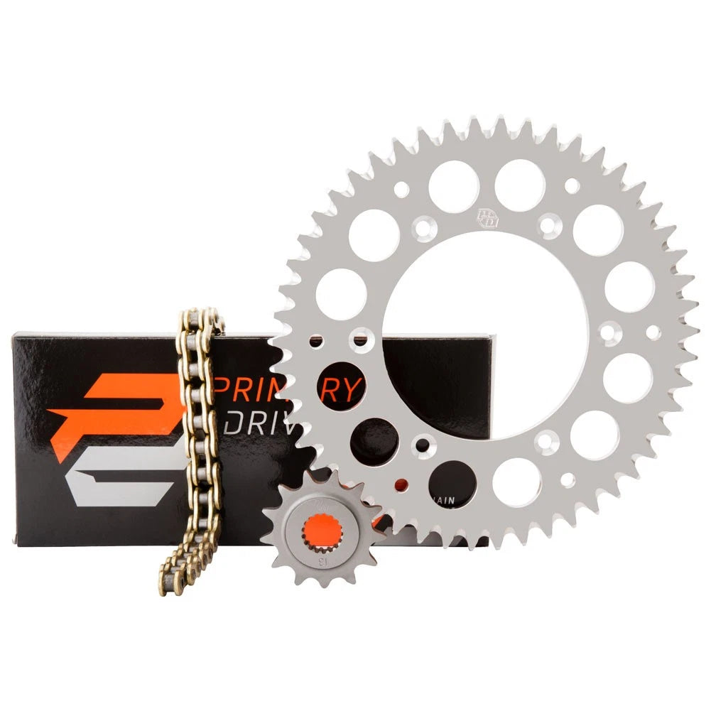 Primary Drive 1021390260 Chain and Sprocket Kit - Aluminum Rear/Gold X-Ring