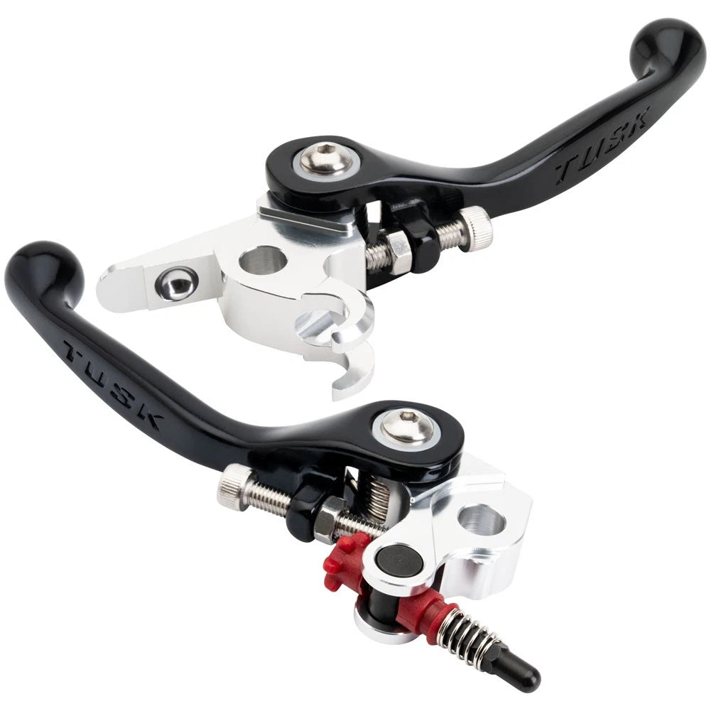 Tusk Axis Folding Lever Set Short Black For KTM 525 SX 4-Stroke 2005-2006