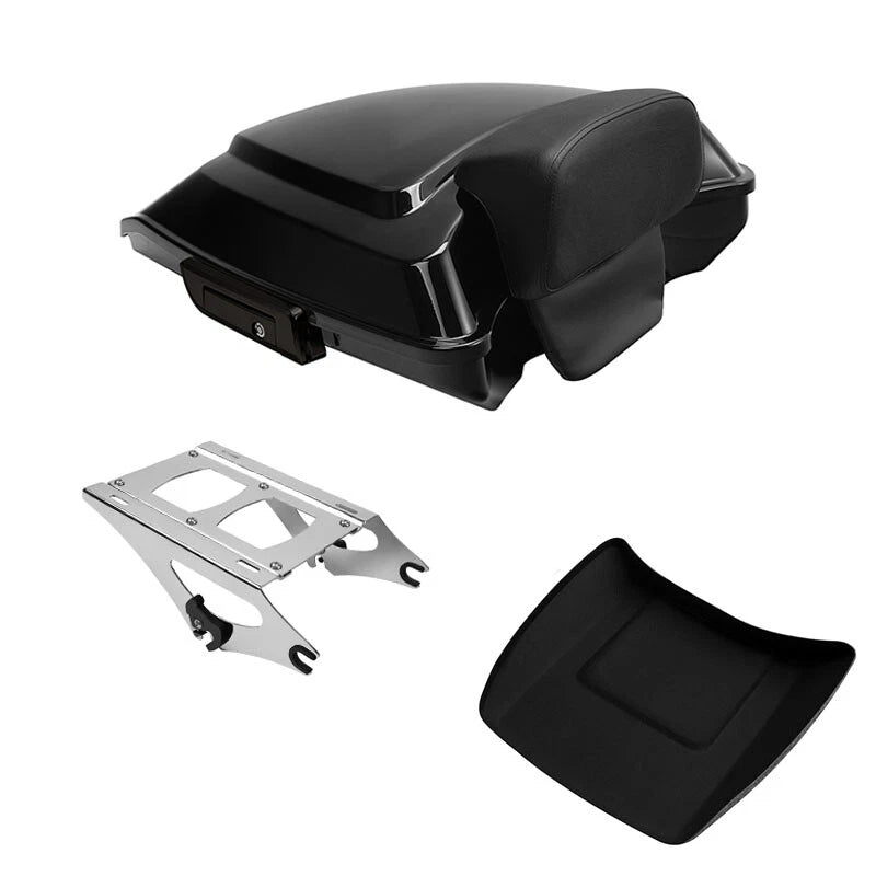 Razor Trunk Backrest Pad Mounting Rack Fit For Harley Touring Road Glide 2014-26