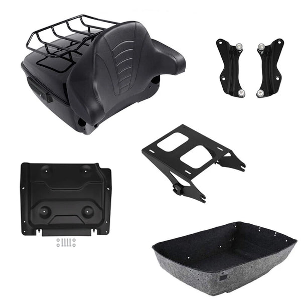 King Trunk Backrest Mount Rack Docking Plate Fit For Harley Street Glide 2014-26