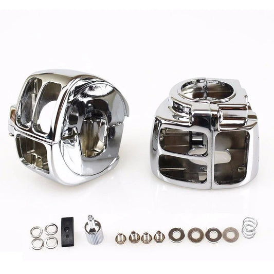 Chrome Switch Housing Cover Fit For Harley Dyna Sportsters Softail V-Rod Touring