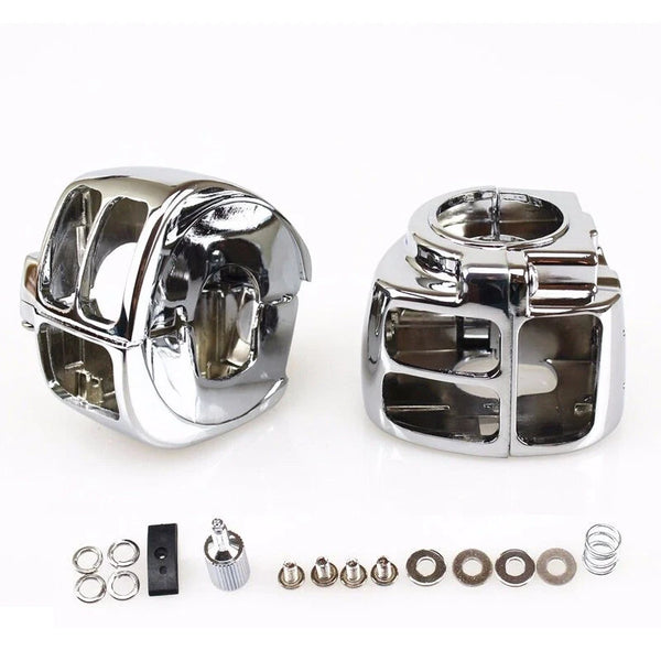 Chrome Switch Housing Cover Fit For Harley Dyna Sportsters Softail V-Rod Touring