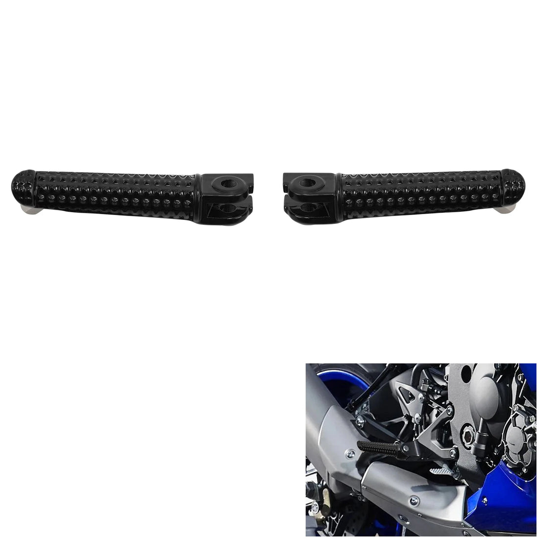 Long Black Front Footrests Foot Peg Fit For Yamaha Yzf R1 1998-2025 R6 2003-2020