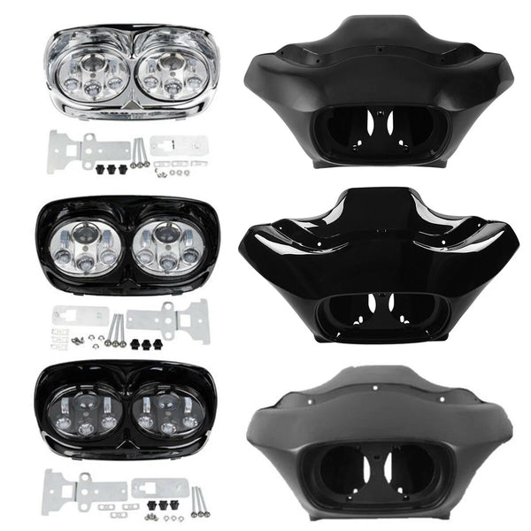 Inner Outer Fairing Dual Headlight Fit For Harley Road Glide Fltr 1998-2013 2012