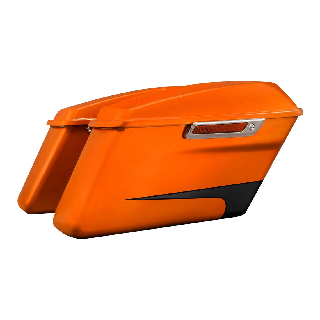 Hard Saddlebags Fit For Harley Touring 2014-2024 23 Scorched Orange/Black Denim