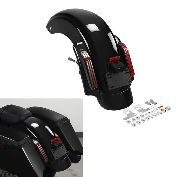 Rear Fender System LED Light Fit For Harley Touring Street Glide Road King 14-23