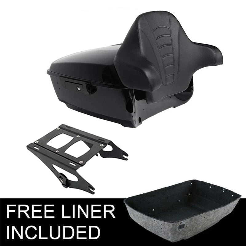King Trunk Backrest Pad Mounting Rack Fit For Harley CVO Street Glide 2014-26 25