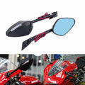 Black LED Turn Signal Light Side Mirror For Ducati V2 V4 V4S 959 1299 Panigale