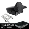 King Trunk Backrest Chrome Rack Fit For Harley Touring Street Glide 2014-2026 25