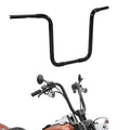 Black 16" Rise 1-1/4" Ape Hanger Handlebar Fit For Harley Sportster XL Custom