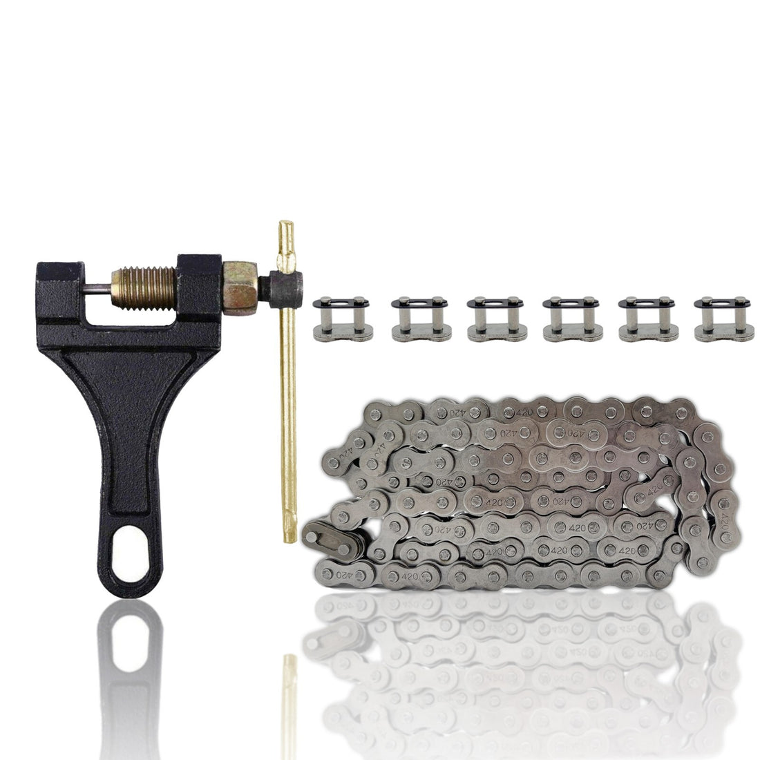 #420 90 Link Rear Drive Chain + Breaker Tool For Coleman CT200U BT200U Mini Bike
