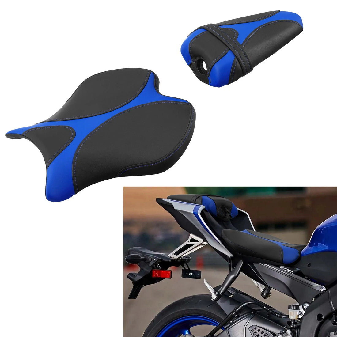 Front & Rear Driver & Passenger Seat Pillion Fit For Yamaha Yzf R6 2017-2022