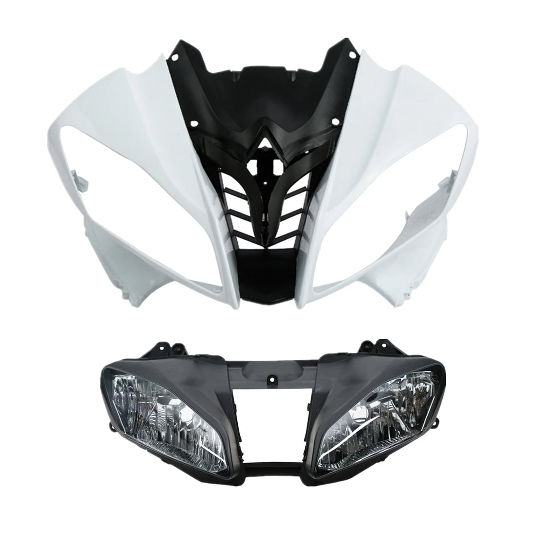 Upper Front Fairing Cowl Nose & Headlight Fit For Yamaha Yzf R6 2008-2016
