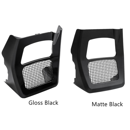 Black Fairing Spoilers Radiator Cover Fit For Harley Road King Glide 2017-2022