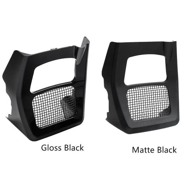 Black Fairing Spoilers Radiator Cover Fit For Harley Road King Glide 2017-2022