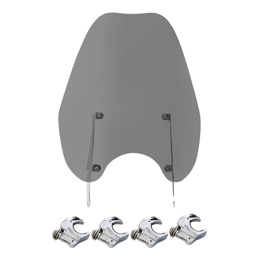 Smoke Windshield & 39mm Clamps Fit For Harley Sportster XL 883 XL1200 1988-2022