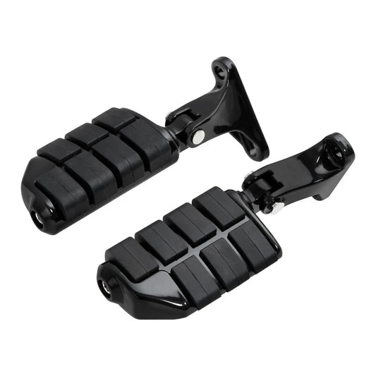 Black Rear Passenger Footpegs Pegs Mini Mount Fit For Harley Electra Glide 93-25