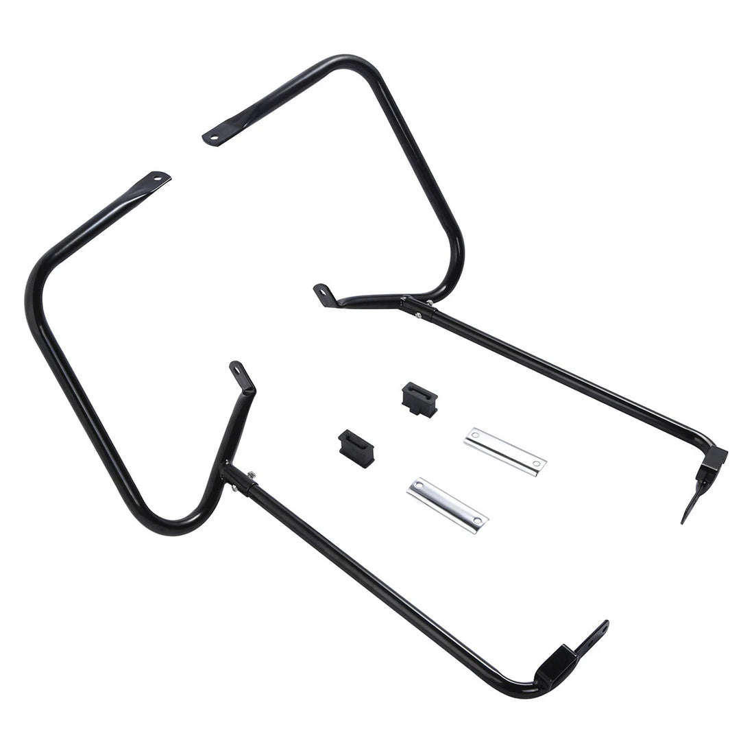 Gloss Black Saddlebags Guard Bar Bracket For Harley Touring Electra Glide 97-08