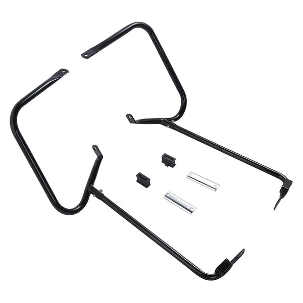 Gloss Black Saddlebags Guard Bar Bracket For Harley Touring Electra Glide 97-08