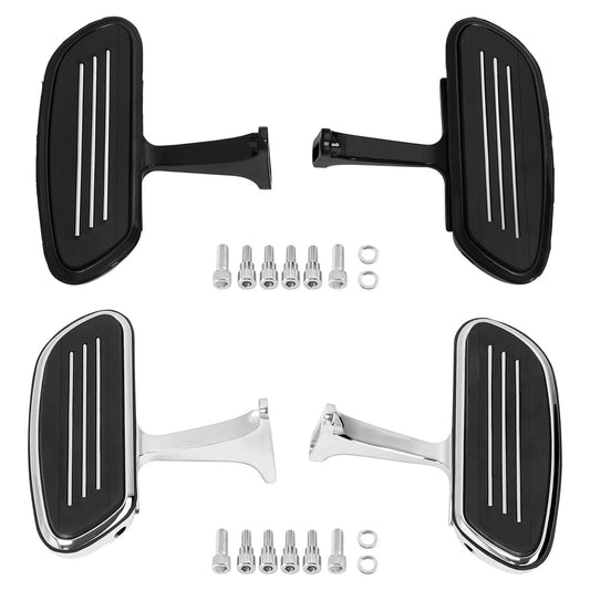 Black/Chrome Passenger Floorboard Fit For Harley Glide 1993-2025 Pegstreamliner