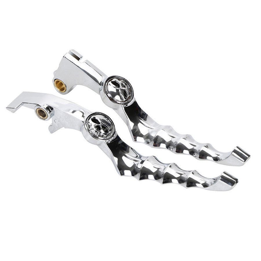 Chrome Skull Zombie Brake Clutch Cable Lever For Honda Shadow VTX VT 600 750