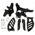Driver Front Footrests Foot Pegs Bracket Black Fit For Suzuki GSXR1000 2005-2008