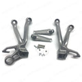 Passenger Rear Footrests Foot Peg Kit Silver Fit For Suzuki GSXR1000 2003 2004