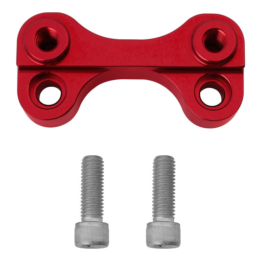 Red 1" Handlebar Pull Back Plate Fit For Harley Softail 2000-2025 Dyna 1999-2017