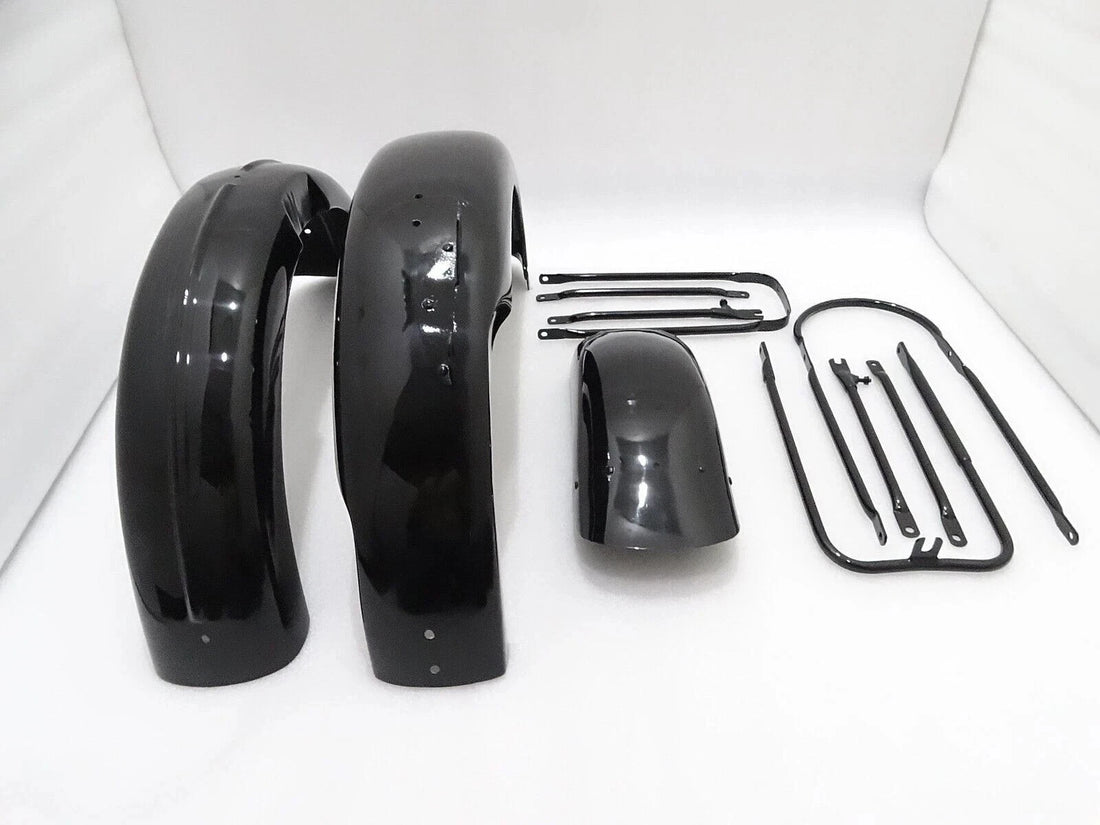 fit for BSA M20 Front And Rear Black Painted Mudguard Set With Stays Kit