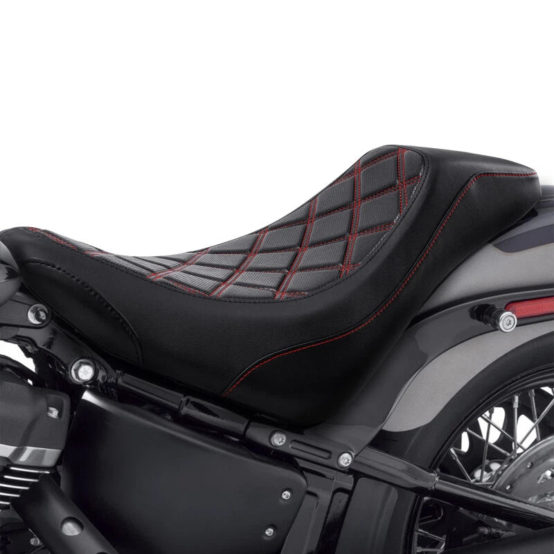 Black Red Seat Solo Fit For Harley Softail Slim Heritage Classic 2018-2025