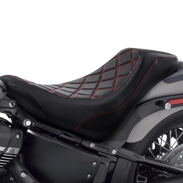 Black Red Seat Solo Fit For Harley Softail Slim Heritage Classic 2018-2025