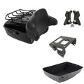 King Trunk Pad Backrest Solo Mount Rack Docking Kit Fit For Harley Touring 14-26