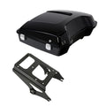 Black Razor Trunk w/ Two Up Mounting Rack Fit For Harley Touring 09-13