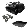 Chopped Trunk Backrest Rack Solo Mount Fits For Harley Touring Road Glide 14-26