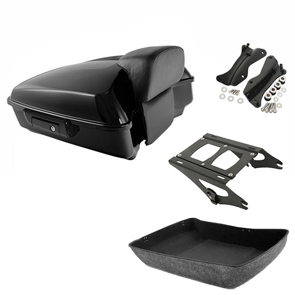 Chopped Trunk Backrest Pad Mount Docking Fit For Harley Touring Fltrx 2014-26 25