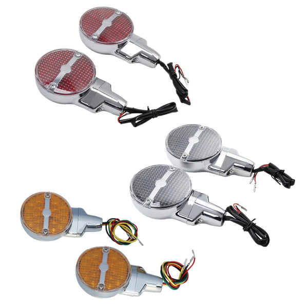 Front LED Turn Signal Light For Harley Flstc 99-17 Touring Flhr Flhtc 2001-2017