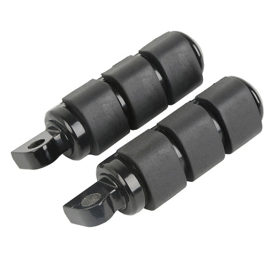 Black Foot Pegs Footpegs Footrests Fit For Harley Touring Softail Fxst Dyna Fxwg