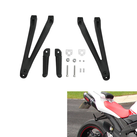 Rear Passenger Footpegs Pegs Bracket Fit For Yamaha Yzf R1 2004-2008 2006 2007