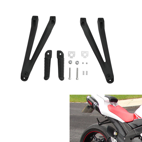 Rear Passenger Footpegs Pegs Bracket Fit For Yamaha Yzf R1 2004-2008 2006 2007