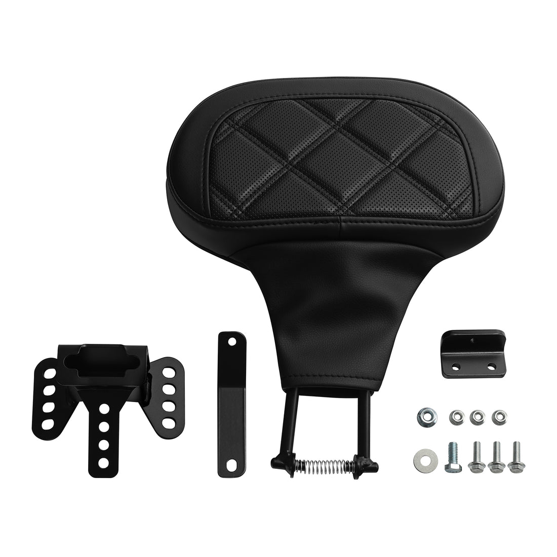 Black Rider Driver Backrest Pad Fit For Harley Touring Electra Street Road Glide